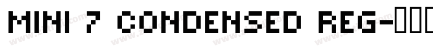 MINI 7 Condensed Reg字体转换
